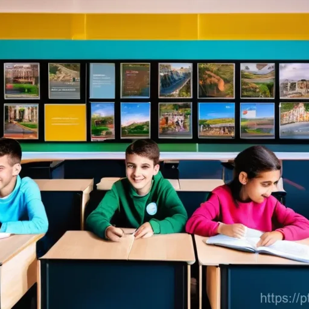 코딩교육지도사와 학습 활동 평가 사례 - **Prompt 1: Gamified Learning for Young Programmers in Portugal**
"A vibrant, brightly lit class...
