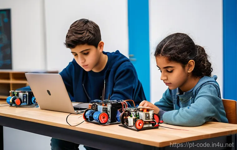 코딩교육지도사 커리큘럼 개발 팁 - **"Young Portuguese coders showcase their creativity in a vibrant classroom setting. A diverse group... 코딩교육지도사 커리큘럼 개발 팁 - **"Young Portuguese coders showcase their creativity in a vibrant classroom setting. A diverse group...