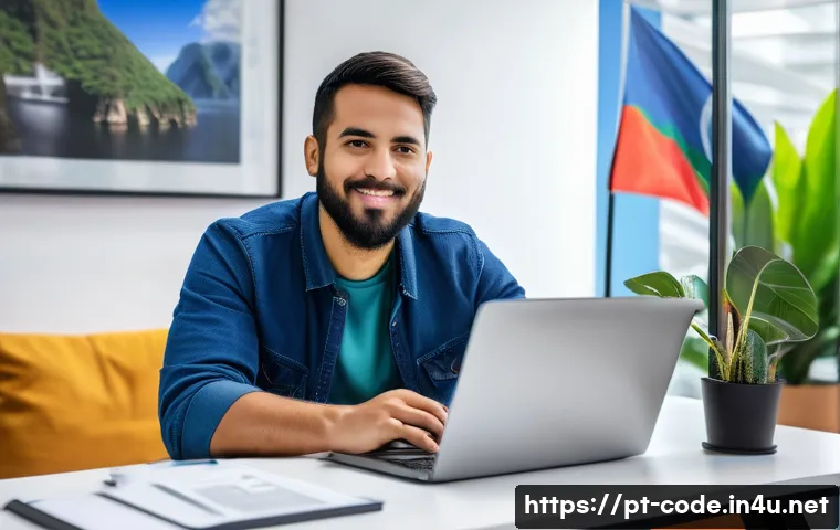 코딩교육지도사와 자격증 합격률 비교 - A professional Brazilian software developer sitting at a modern desk in a bright home office, focuse...