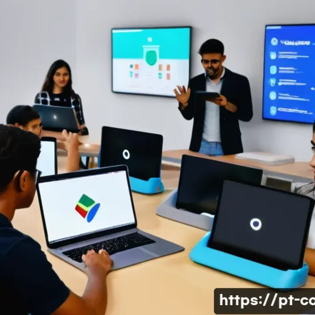 코딩교육지도사와 관련된 학회 및 세미나 - A modern classroom scene in Brazil with diverse adult students actively engaged in a programming wor...