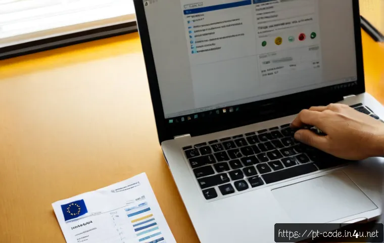 Home 17 코딩교육지도사 자격증 응시료 및 비용 - Photorealistic overhead view of a Portuguese adult learner planning a coding education certification...